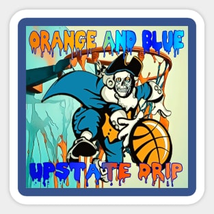 Blue and Orange Sticker